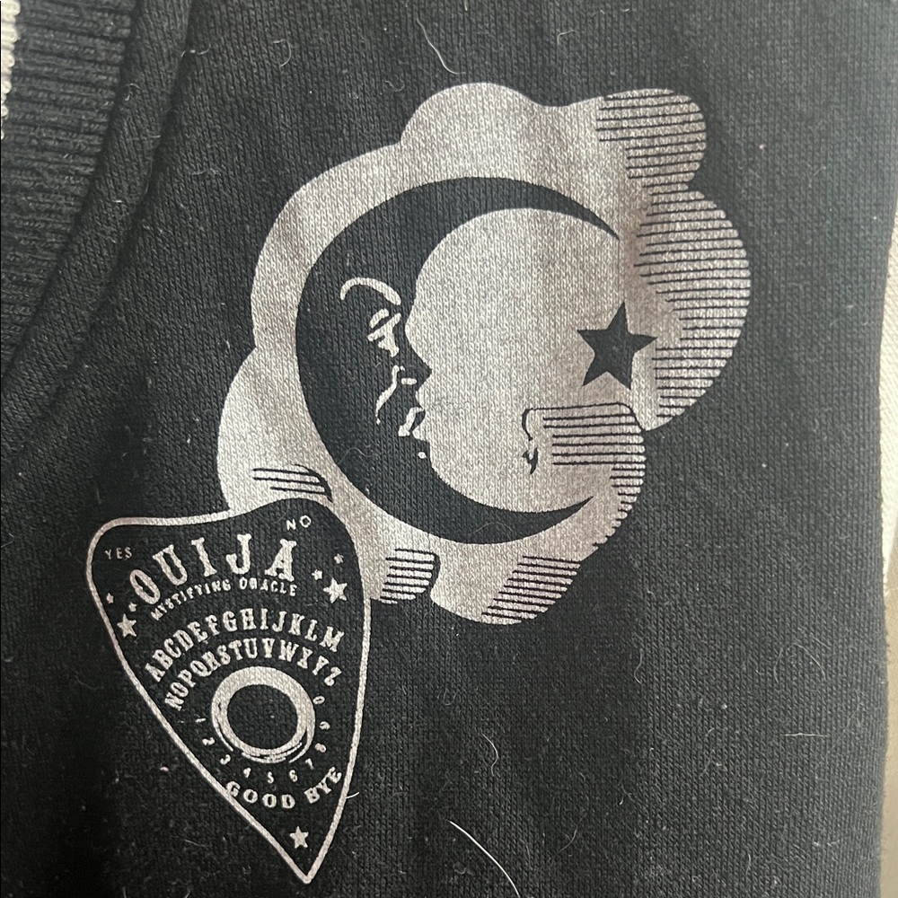 Hell Bunny Black & White Ouija Board Varsity Jacket - Picture 5 of 8